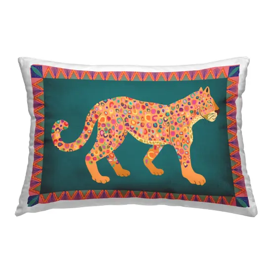 Bold Patterned Lion Decorative Printed Throw Pillow Design by Darlene Seale, 14 x 7 x 20 {1}