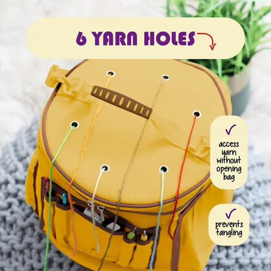 Hearth & Harbor Crochet Bag Organizer Mustard {4}