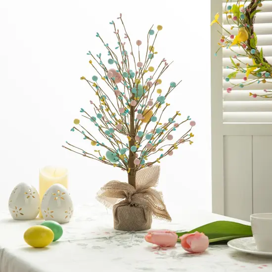 Set of 2 18"H Easter Egg Table Tree D&eacute;cors Multi-Color {12}