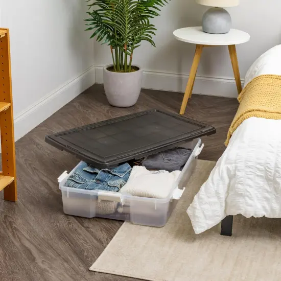 IRIS USA Plastic Under Bed Storage Containers {3}