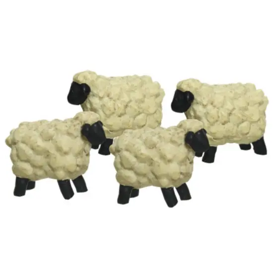 4-set, Mini Folkart Sheep {1}