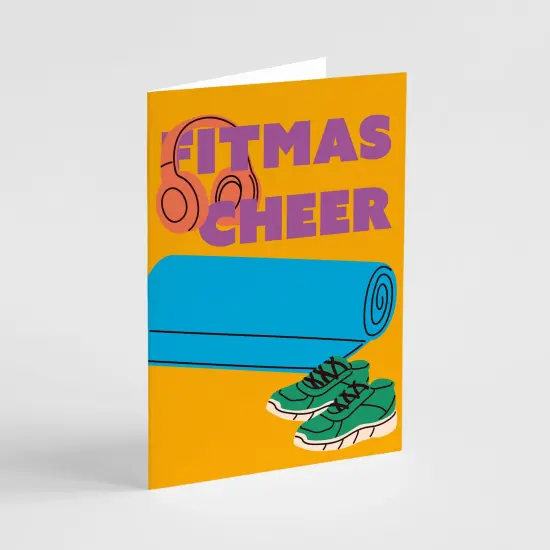 CrossFit Christmas Greeting Cards Boxed Set of 24 Holiday Notecards Featuring Gym and Workout-Inspired Designs, Perfect for Fitness Enthusiasts, CrossFitters, and Gym Lovers {6}