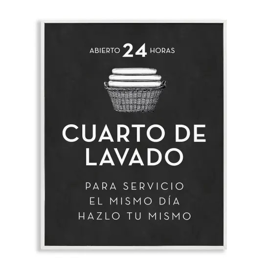 Stupell Industries Publicidad D&iacute;a de Lavander&iacute;a, Negro Framed Giclee Art White Framed {1}
