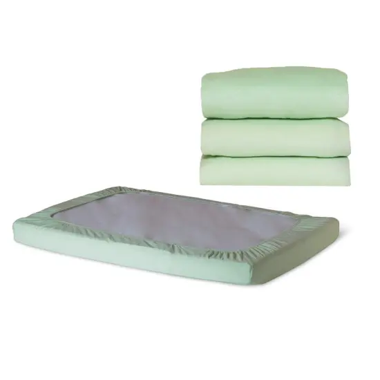 SafeFit&trade; Elastic Fitted Sheet, Compact-Size, Mint {1}