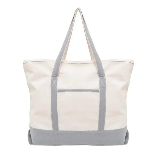 Extra Large Canvas Tote Purple {2}