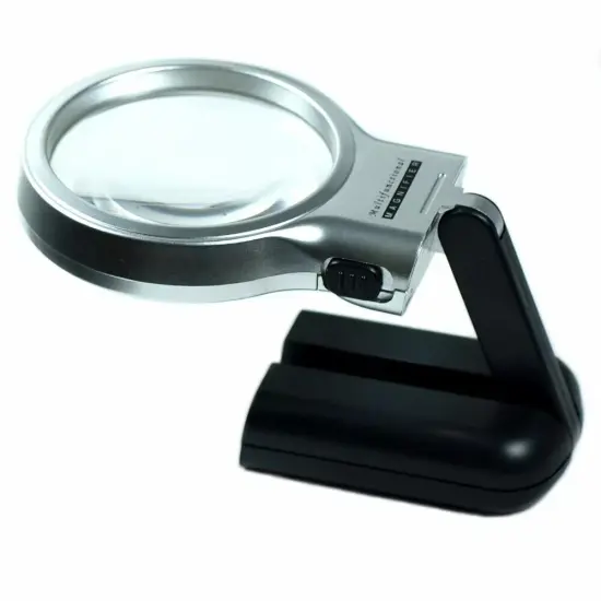 Kitcheniva 3X Illuminated Magnifier 3" Lighted Magnifying Glass LED Folding Stand {2}