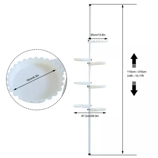 7 Layers Tension Pole Plant Stand Indoor Flower Pots Display Rack Storage Holder {3}