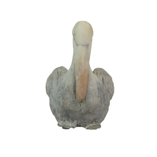 Whimsical Pelican Planter, Gray Finish, Coastal Decor for Home & Garden {3}