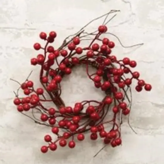 Red Ash Berry & Twig Candle Ring {2}