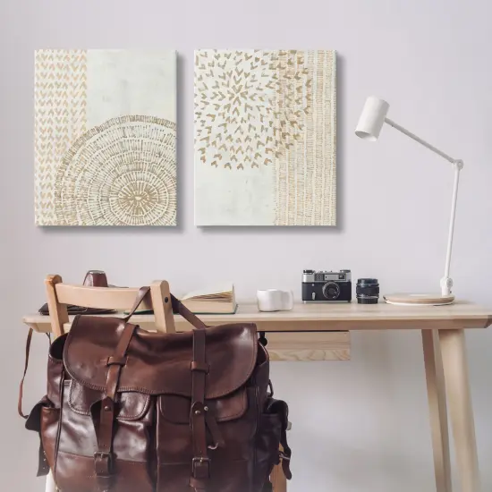 Stupell Industries Abstract Orbs and Stripes 2 pc Canvas Wall Art Set Design by June Erica Vess {2}