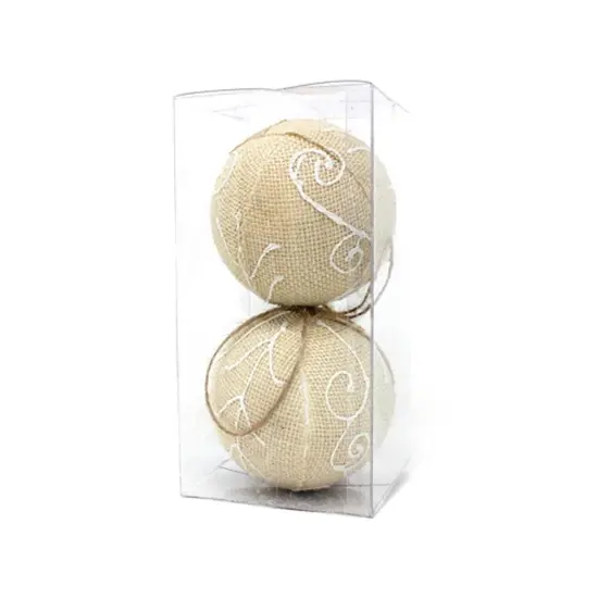 10cm Burlap With Accents 2 Pcs {5}