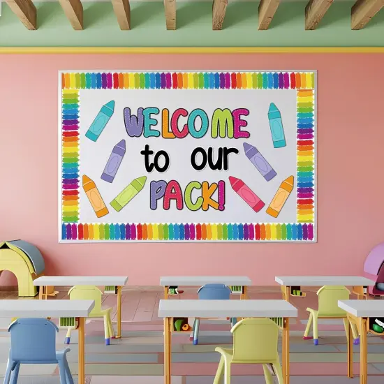 65 Pcs Rainbow Back to School Bulletin Board Decorations {3}