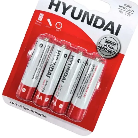 HYUNDAI&reg; AA Heavy Duty Batteries 4 Pack Long Lasting Everyday Power Batteries {3}
