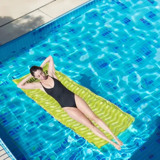 Swim Central 72" Inflatable Lime Green Bubble Swirled Swimming Pool Air Mattress Float {4}