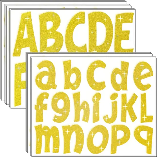 260 PCS Bulletin Board Letters 4 Inch Glitter Large Sticker Letters {1}