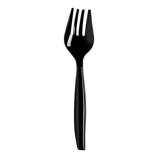 Black Disposable Plastic Serving Forks (150 Forks) {1}