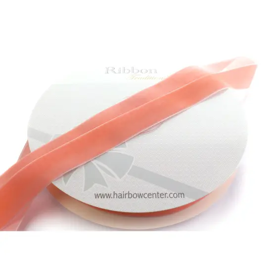 1" Velvet Ribbon (5yd & 25yd Spool Lengths) Light Coral {2}