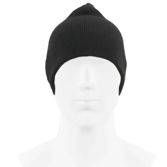 Men's Black Cuffless Beanie Collection Assorted {3}