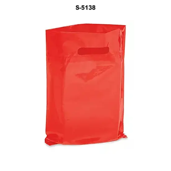 Custom Die Cut Handle Bags for Retail for 11 x 15 x 3" Red {3}