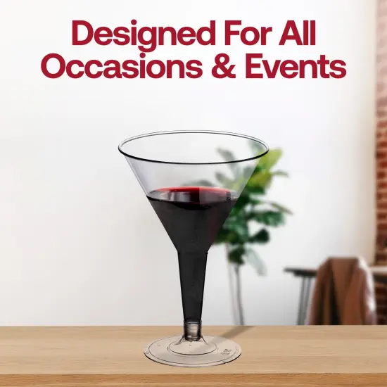 Clear Plastic Martini Glasses - 6 oz. (192 Glasses) {6}