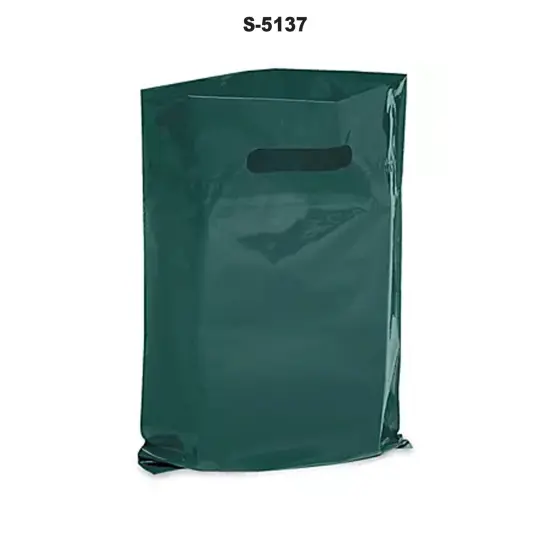 9 x 12" Die Cut Bags Heavy Duty Green {3}