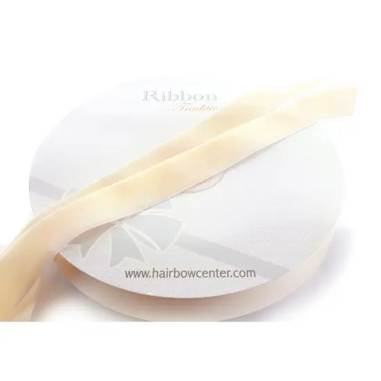 1" Velvet Ribbon (5yd & 25yd Spool Lengths) 815 Cream {3}