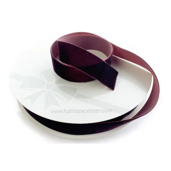 1" Velvet Ribbon (5yd & 25yd Spool Lengths) Burgundy {4}