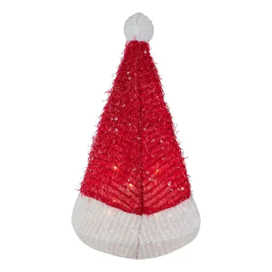 Northlight 12.25 n Santa Hat Red Clear Christmas Tree Topper {2}