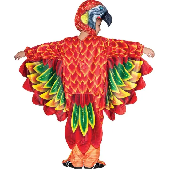 Toddler Red Parrot Printed Costume {2}
