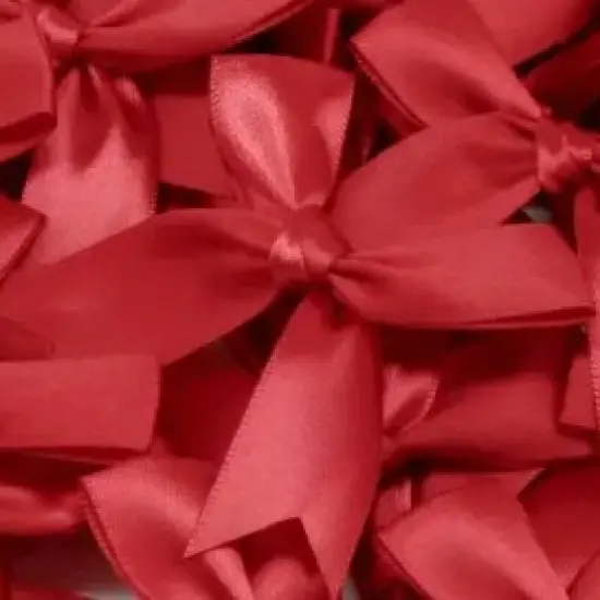 12 Ct Red Bow Satin Ribbon {1}