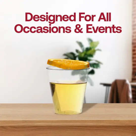 Clear Round Plastic Disposable Shot Glasses - 2 oz. (1200 Glasses) {6}