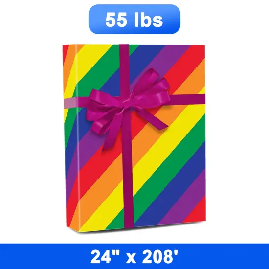 Striped Wrapping Paper 24" x 208" Roll 55 lbs {1}