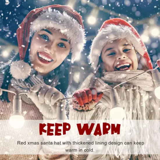 Kitcheniva Premium Christmas Santa Claus Hat For Kids And Adults {3}