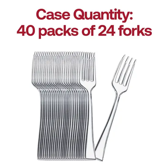 Clear Mini Plastic Disposable Tasting Forks (960 Forks) {5}