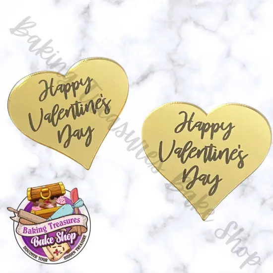 Heart Valentine's Acrylic Toppers {1}