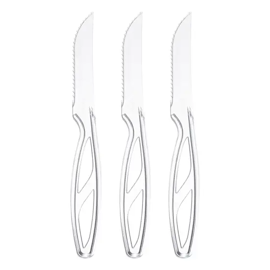 Clear Disposable Plastic Steak Knives (360 Knives) {1}