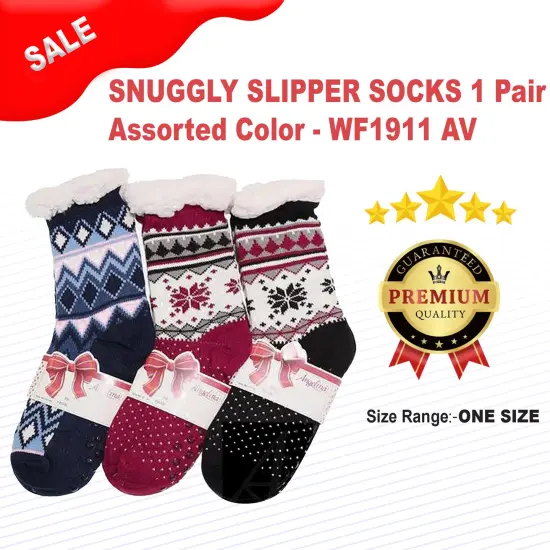 Snuggly Slipper Socks 1 Pair Assorted Color {2}