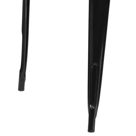 Emma and Oliver Commercial 31.5" x 63" Rectangular Colorful Metal Indoor-Outdoor Dining Table Black {6}