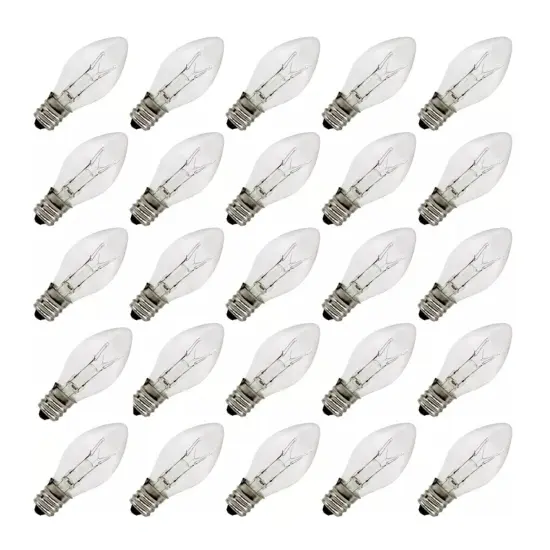 Kitcheniva C7 Blinking Christmas Light Bulbs Replacement 7 Watt 25 Pcs {1}