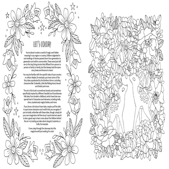 Fairy Tales & Folklore Coloring Book: A Magical Journey Inspired by Scandinavian Fables {3}