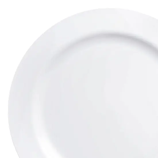 Solid White Economy Round Disposable Plastic Pastry Plates - 6.25" (120 Plates) {1}