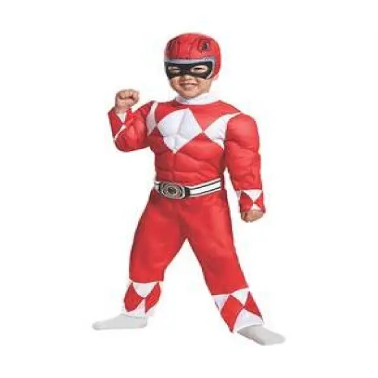 Red Power Ranger Muscle Costume for Toddlers {1}