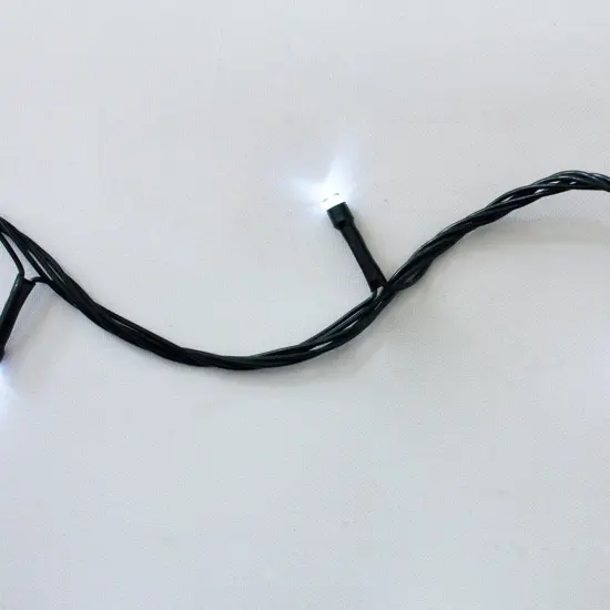 100 LED Green Wire String Light w connector Waterproof White {3}