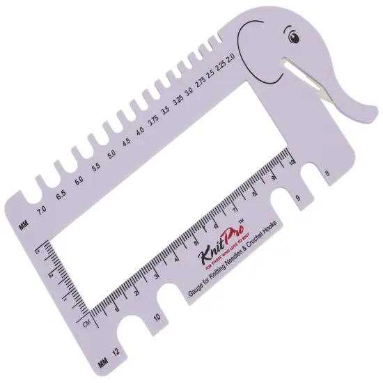 KnitPro Needle & Crochet View Sizer W/Yarn Cutter-Blush {1}