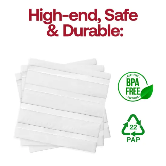 Durable White with Silver Stripes Paper Beverage/Cocktail Napkins (600 Napkins) {4}