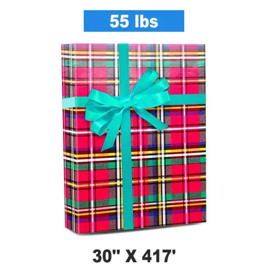 Plaid Christmas Wrapping Paper Tartan 30 ''x417 ' {1}