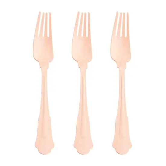 Silhouette Birch Wood Eco Friendly Disposable Dinner Forks (600 Forks) {2}