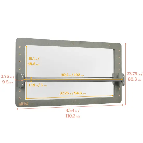 Wall-Mounted Coordination Mirror, Balance Mirror Grey Wash {2}