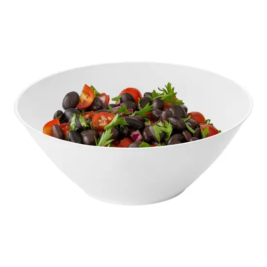Solid White Organic Round Disposable Plastic Dessert Bowls - 6 oz. (120 Bowls) {2}