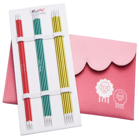 KnitPro-Zing Starter Double Point Knitting Needles Set 8"-Set Of 6 Pair {1}